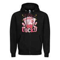 Black feeling lucky Zipper Hoodie - MaliasSmallBusiness