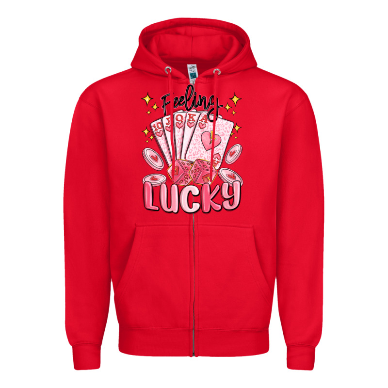 Feeling Lucky Zipper Hoodie by MaliasSmallBusiness | Teevron