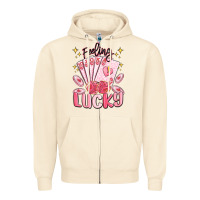 Sandshell feeling lucky Zipper Hoodie - MaliasSmallBusiness