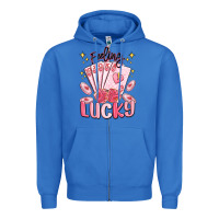 True Royal feeling lucky Zipper Hoodie - MaliasSmallBusiness