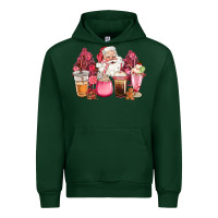 Forest Green pink christmas pink tree santa coffe cups Urban Hoodie - CowGirlArtShop