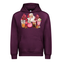 Mauve Wine pink christmas pink tree santa coffe cups Urban Hoodie - CowGirlArtShop