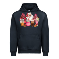 Navy pink christmas pink tree santa coffe cups Urban Hoodie - CowGirlArtShop