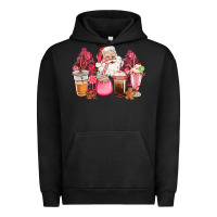 Pigment Black pink christmas pink tree santa coffe cups Urban Hoodie - CowGirlArtShop