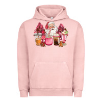 Pigment Salmon pink christmas pink tree santa coffe cups Urban Hoodie - CowGirlArtShop
