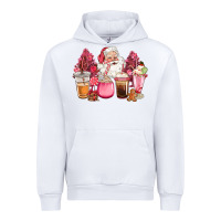 White pink christmas pink tree santa coffe cups Urban Hoodie - CowGirlArtShop