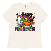 Bone Happy Halloween Ladies Tee - RanaPortraitStore