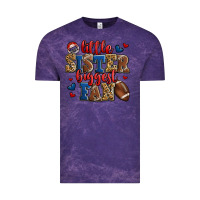 Cloud Purple little sister biggest fan american football Vintage Tee - Jasminsmagicworld