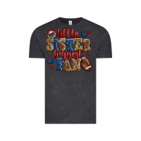 Vintage Black little sister biggest fan american football Vintage Tee - Jasminsmagicworld