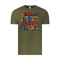 Vintage Olive little sister biggest fan american football Vintage Tee - Jasminsmagicworld