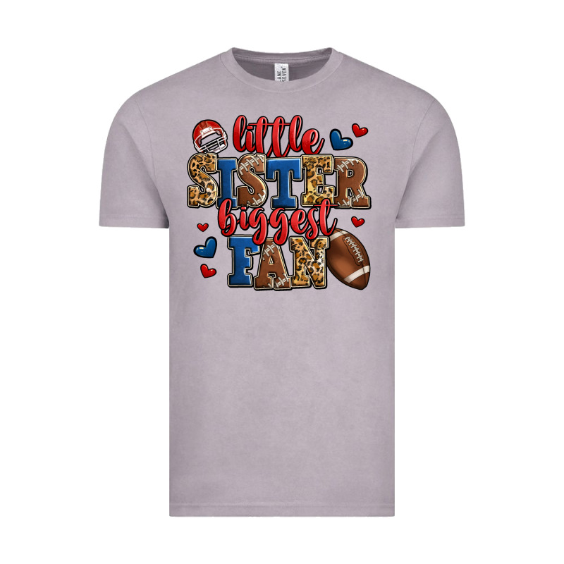Little Sister Biggest Fan American Football Vintage Tee by Jasminsmagicworld | Teevron