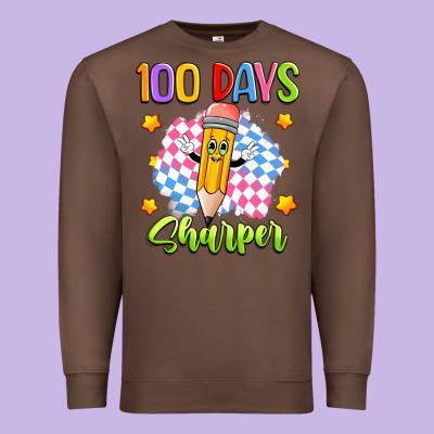 100 Days Sharper Premium Sweatshirt Designed By Artiststas