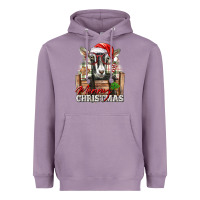 Lavender Merry Christmas Alpine Goat Heavyweight Hoodie - LillyAllenDesigns