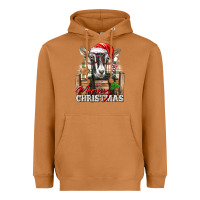 Meerkat Merry Christmas Alpine Goat Heavyweight Hoodie - LillyAllenDesigns