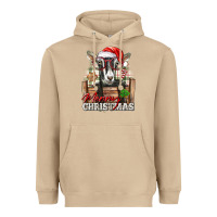 Mushroom Merry Christmas Alpine Goat Heavyweight Hoodie - LillyAllenDesigns