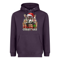 Plum Merry Christmas Alpine Goat Heavyweight Hoodie - LillyAllenDesigns