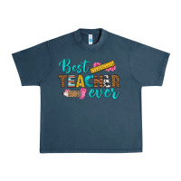 Midnight Navy best teacher ever Urban Heavy Tee - BundleAndBundleShop