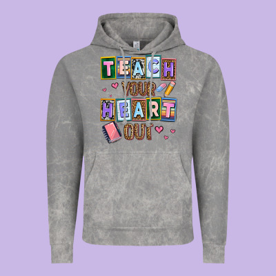 Teach Your Heart Out Vintage Hoodie Designed By Adodesignshop