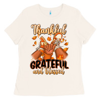 Bone Thankful grateful and Blessed black boy sneakers Ladies Tee - RanaPortraitStore