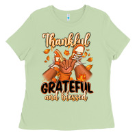 Matcha Thankful grateful and Blessed black boy sneakers Ladies Tee - RanaPortraitStore