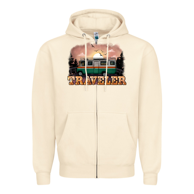 Traveler Zipper Hoodie by NancyCooperArtShop | Teevron