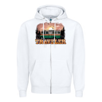White traveler Zipper Hoodie - NancyCooperArtShop
