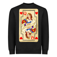 Black love playing cards queen Heavyweight Sweatshirt - AdoDesignShop