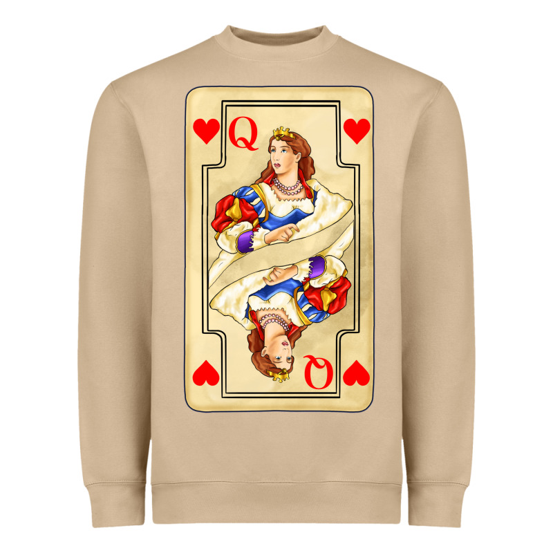 Love Playing Cards Queen Heavyweight Sweatshirt by AdoDesignShop | Teevron