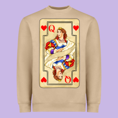 Love Playing Cards Queen Heavyweight Sweatshirt Designed By Adodesignshop