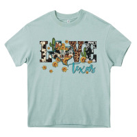 Arona love texas map sunflower cactus cowhide leopard Heavy Core Tee - Artiststas