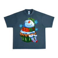 Midnight Navy snowman cupcake Urban Heavy Tee - AdoDesignShop