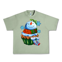 Oil Green snowman cupcake Urban Heavy Tee - AdoDesignShop