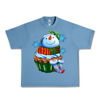 Pebble Blue snowman cupcake Urban Heavy Tee - AdoDesignShop