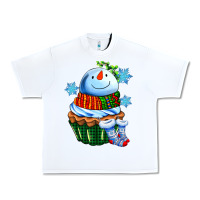 White snowman cupcake Urban Heavy Tee - AdoDesignShop