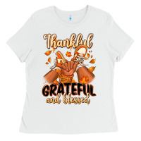 White Thankful grateful and Blessed black baby girl Ladies Tee - RanaPortraitStore