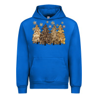 Cobalt merry christmas leopard trees Urban Hoodie - CowGirlArtShop