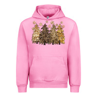 Fuchsia Pink merry christmas leopard trees Urban Hoodie - CowGirlArtShop