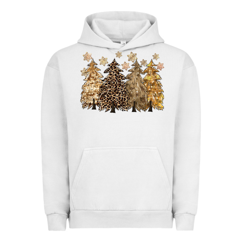 Merry Christmas Leopard Trees Urban Hoodie by CowGirlArtShop | Teevron
