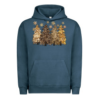 Pigment Midnight Navy merry christmas leopard trees Urban Hoodie - CowGirlArtShop