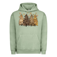 Pigment Oil Green merry christmas leopard trees Urban Hoodie - CowGirlArtShop