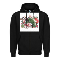Black small business filigran kopya Zipper Hoodie - MaliasSmallBusiness