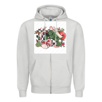 Dove Grey small business filigran kopya Zipper Hoodie - MaliasSmallBusiness