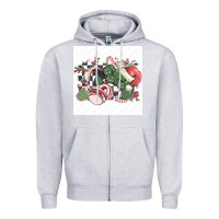 Heather Grey small business filigran kopya Zipper Hoodie - MaliasSmallBusiness