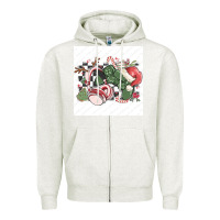 Oatmeal Heather small business filigran kopya Zipper Hoodie - MaliasSmallBusiness