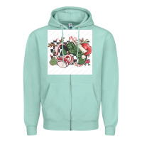 Seafoam small business filigran kopya Zipper Hoodie - MaliasSmallBusiness