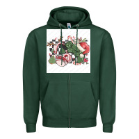 Sports Green small business filigran kopya Zipper Hoodie - MaliasSmallBusiness