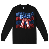 Black america ribbon Long Sleeve Tee - JahusDesignShop