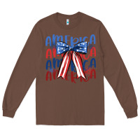 Chestnut america ribbon Long Sleeve Tee - JahusDesignShop