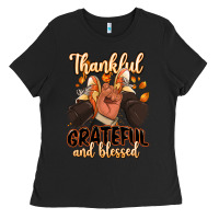 Black Thankful grateful and Blessed black man sneakers Ladies Tee - RanaPortraitStore