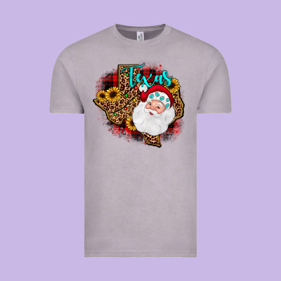 Santa Texas Map Vintage Tee Designed By Jahusdesignshop